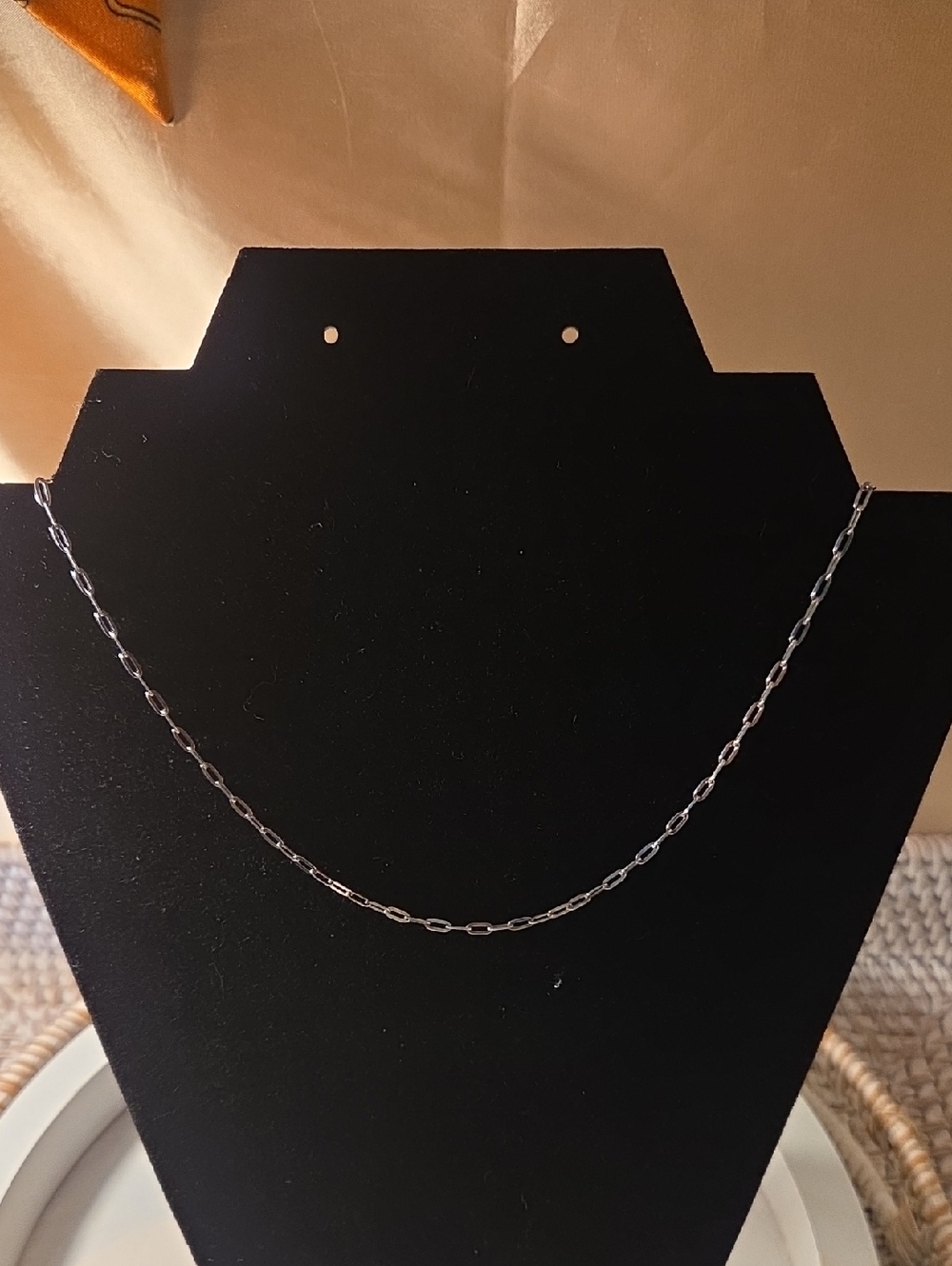 Delicate Paperclip Silver Link Necklace - Minimal Chain for Women